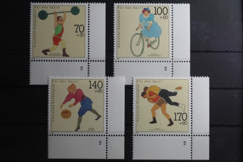 BRD 1499-1502 postfrisch als Eckrand mit Formnummer 2 #UE997