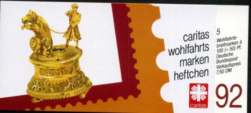 Bund Markenheftchen Caritas 1992 mit 1634 gestempelt Berlin #HX305