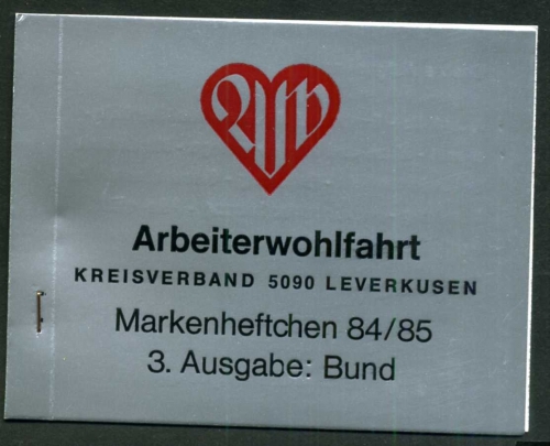 Bund Markenheftchen AWO 1227 gestempelt Bonn, geklammert #HX306