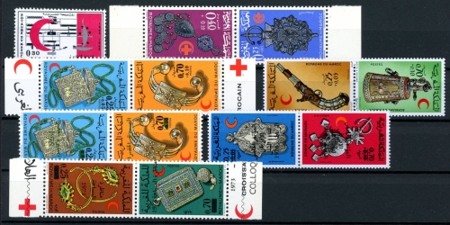 Marokko Lot Marken Roter Halbmond postfrisch #HX383