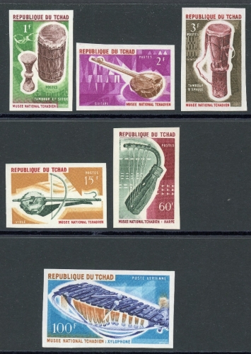 Tschad 141-146 ungezähnt postfrisch Musikinstrumente #HX397