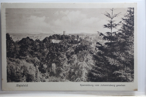 AK Bielefeld Sparrenburg vom Johannisberg gesehen 1918 gebraucht #PI041