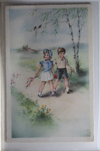 AK Deutschland Grußkarte 1946 gebraucht #PI045