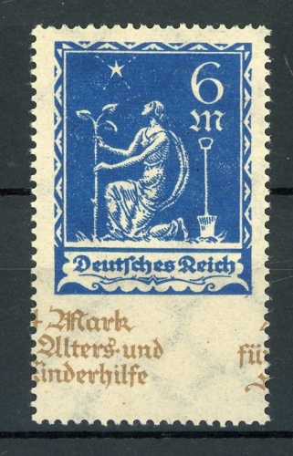 Deutsches Reich Infla 233 mit Falz quer verschobene Inschrift, gepr. #IA255