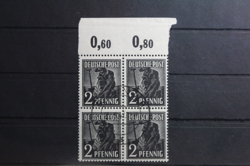 Alliierte Besetzung 943P OR ndgz gestempelt als 4er Einheit #UG228