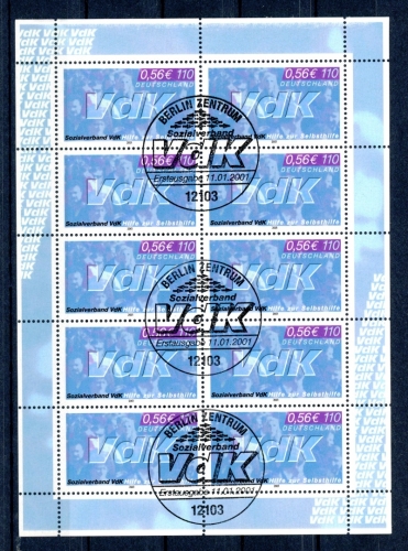 Bund Zehnerbogen 2160 Berlin Ersttagssonderstempel #IM352