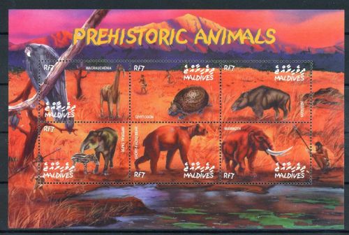 Malediven Kleinbogen 3955-3960 postfrisch Dinosaurier #IA265
