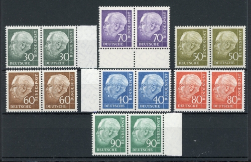 Bund waag. Paare 259-265 postfrisch #IN155
