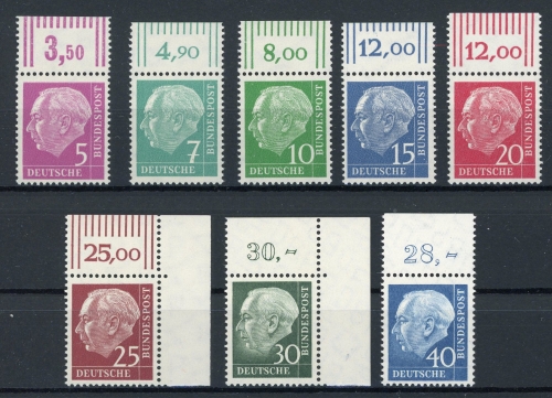 Bund Heuss lumogen 179y-260y Oberrand postfrisch #JE825