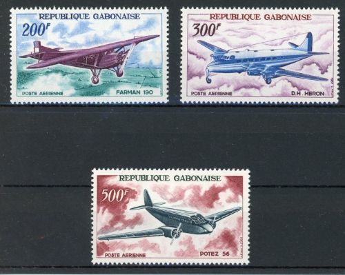 Gabun 273-275 postfrisch Flugzeug #GI287