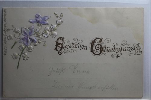 AK Deutschland Grußkarte 1898 gebraucht #PI192