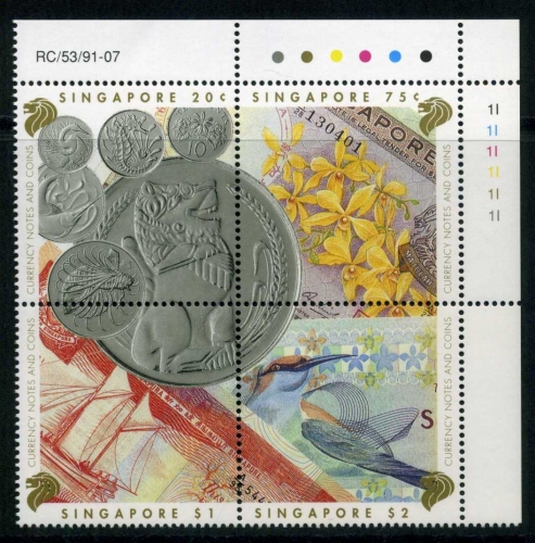 Singapur 4er 672-675 postfrisch Geld #IY815