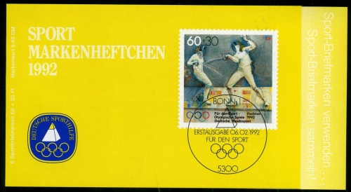 Bund Sport Markenheftchen 1592 postfrisch #IT623