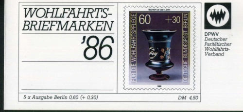 Bund DPWV Markenheftchen 1986 mit 766 postfrisch #IT648
