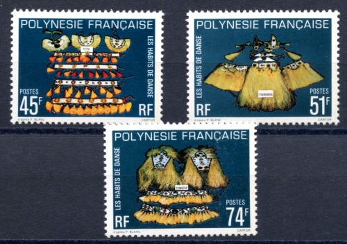 franz. Polynesien 287-289 postfrisch Volkskunst #IS680