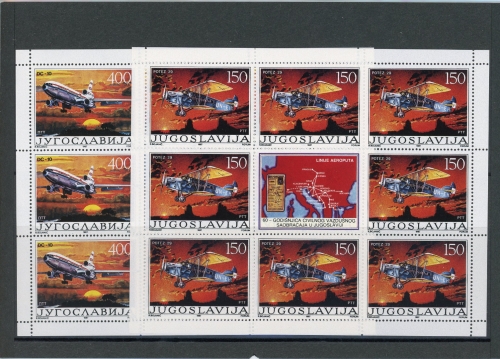 Jugoslawien Kleinbogen 2213-2214 postfrisch Flugzeug #IN188