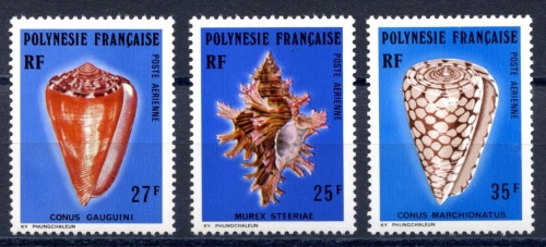 franz. Polynesien 228-230 postfrisch Muscheln #IS734