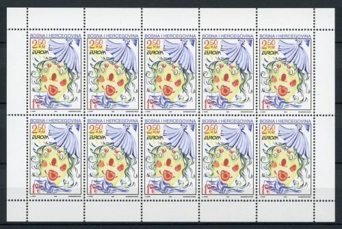 Bosnien und Herzegowina 265 postfrisch Cept 2002 Kleinbogen #IS783