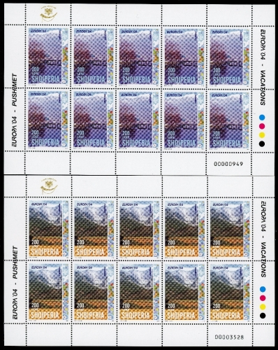 Albanien Kleinbogensatz 2966-2967 postfrisch Cept 2004 #IS784