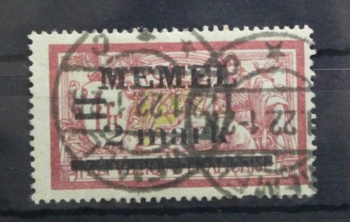 Memel 28 gestempelt