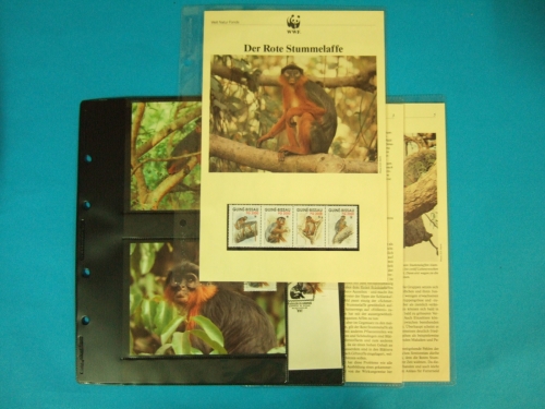 Guinea Bissau WWF komplettes Kapitel postfrisch MK FDC Rote Stummelaffe #GI313