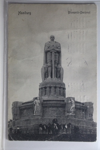 AK Hamburg Bismarck-Denkmal 1910 gebraucht #PI283