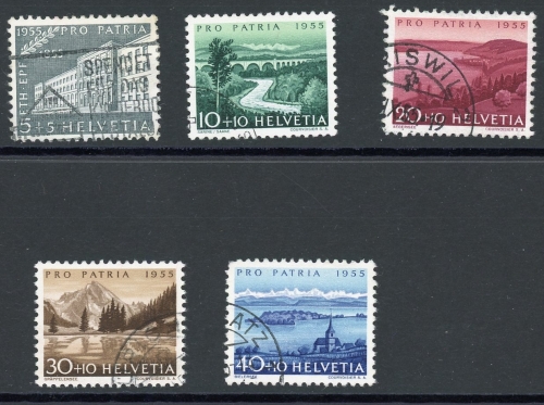 Schweiz 613-617 gestempelt