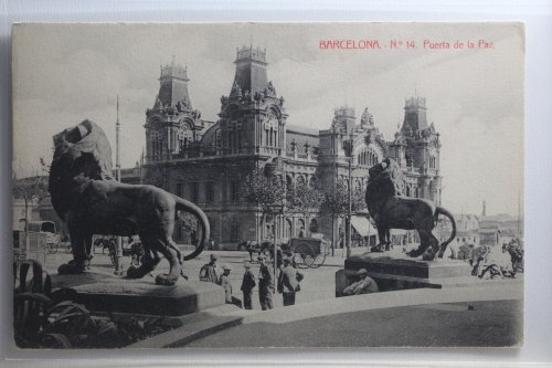 AK Barcelona Puerta de la Paz. 1925 gebraucht #PI377