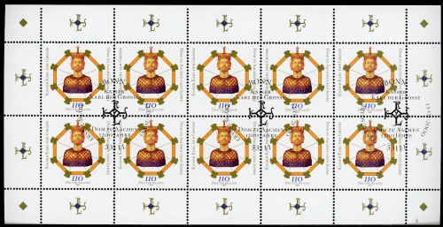 BRD 2088 Zehnerbogen Bonn Ersttagssonderstempel #GQ383