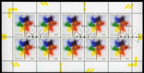 BRD 2106 Zehnerbogen Bonn Ersttagssonderstempel #GQ431