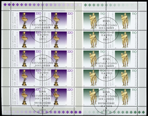 BRD 2107-2108 Zehnerbogen Bonn Ersttagssonderstempel #GQ430