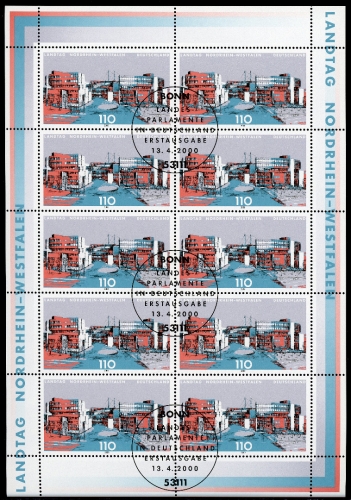 BRD 2110 Zehnerbogen Bonn Ersttagssonderstempel #GQ429