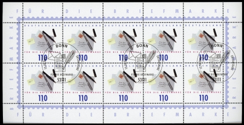 BRD 2148 Zehnerbogen Bonn Ersttagssonderstempel #GQ417