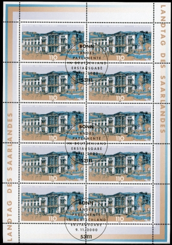 BRD 2153 Zehnerbogen Bonn Ersttagssonderstempel #GQ414