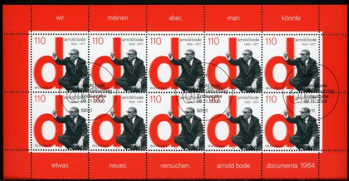 BRD 2155 Zehnerbogen Bonn Ersttagssonderstempel #GQ416