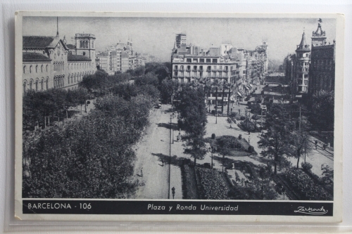 AK Barcelona Plaza y Ronda Universidad gebraucht #PI405