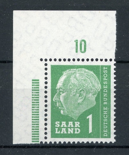 Saarland 380 postfrisch Eckrand oben links #IU547