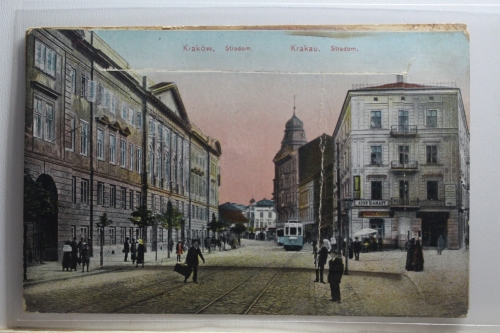 AK Krakau Stradom und weitere Bilder (Klappkarte) 1915 gebraucht #PI449