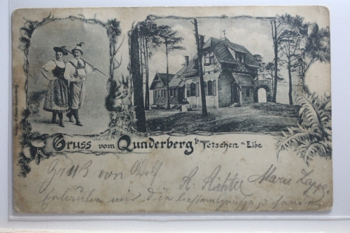 AK Böhm. Schweiz Gruß vom Quaderberg 1902 gebraucht #PI441