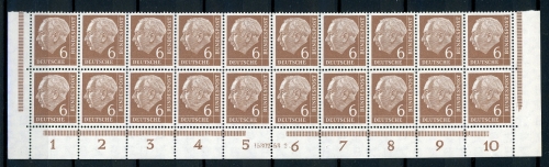Bund 20er Bogenteil 180 postfrisch HAN 15302.53 2 #JE690