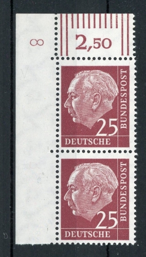Bund 186 x W v DZ 8 ** Falz im Oberrand #IT843