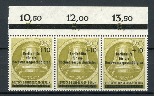 Berlin waag. 3er Streifen 155 postfrisch Steuerstrich #IT859