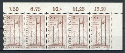 Berlin waag. 5er Streifen 157 postfrisch Eckrand oben rechts #IT863
