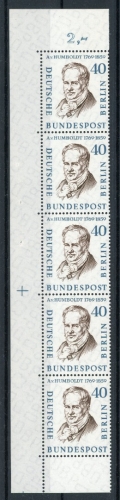 Berlin 5er Streifen 171 postfrisch Eckrand oben + unten links #IT882