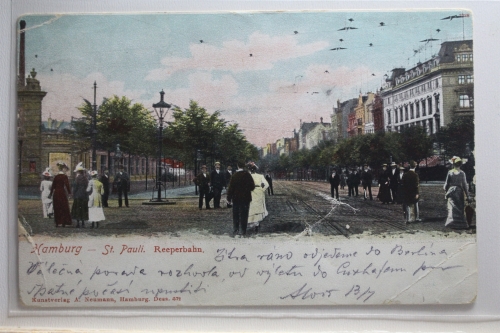 AK Hamburg St. Pauli Reeperbahn 1903 gebraucht #PI503