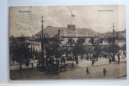 AK Hamburg Alster-Pavillon 1915 gebraucht #PI524