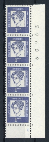 Berlin 212 postfrisch FN/ Formnummer 1, Bogenzählnummer #IU589