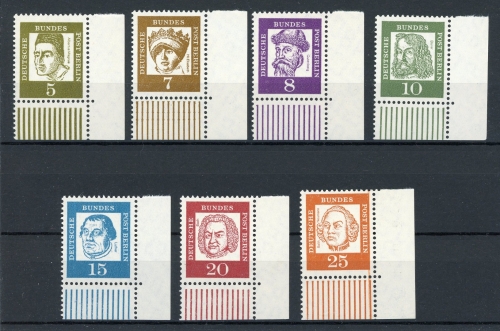 Berlin 199-205 postfrisch Eckrand unten rechts #IU593