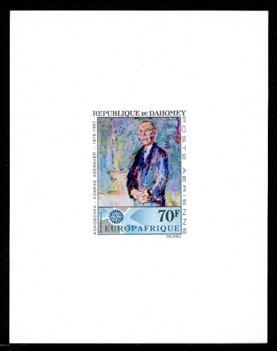Dahomey Ministerblock 318 postfrisch Adenauer #IU656