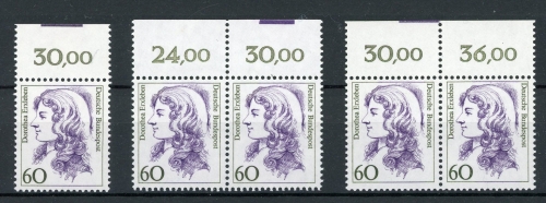 Bund Seitenkantenmarkierungen 1332 postfrisch 3 Stellungen #IX734